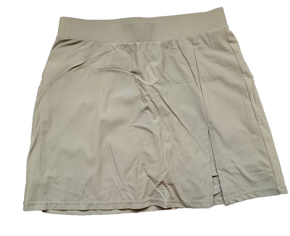 89th & Madison Women's Skort Green Nylon Spandex Slit Athleisure Size Small